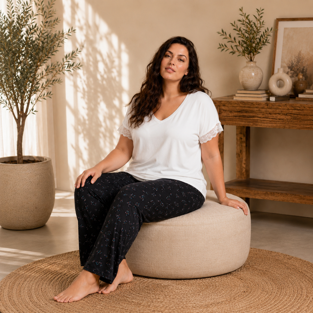 Black Blossom Pajama