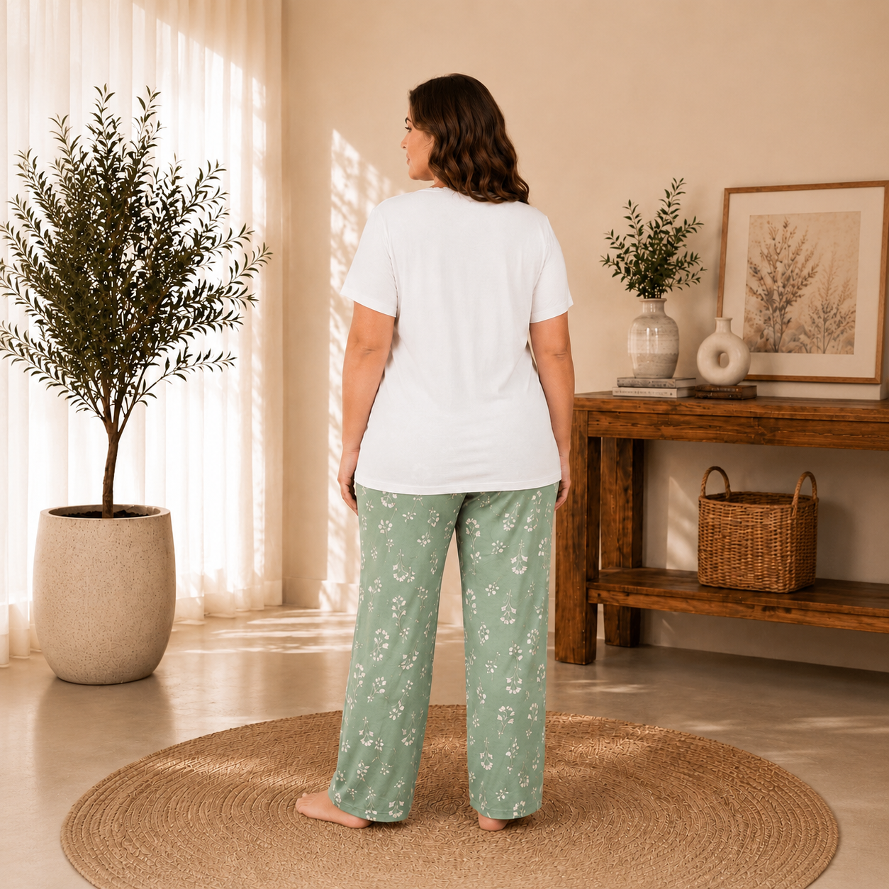 Sage Blossom Pajama Set