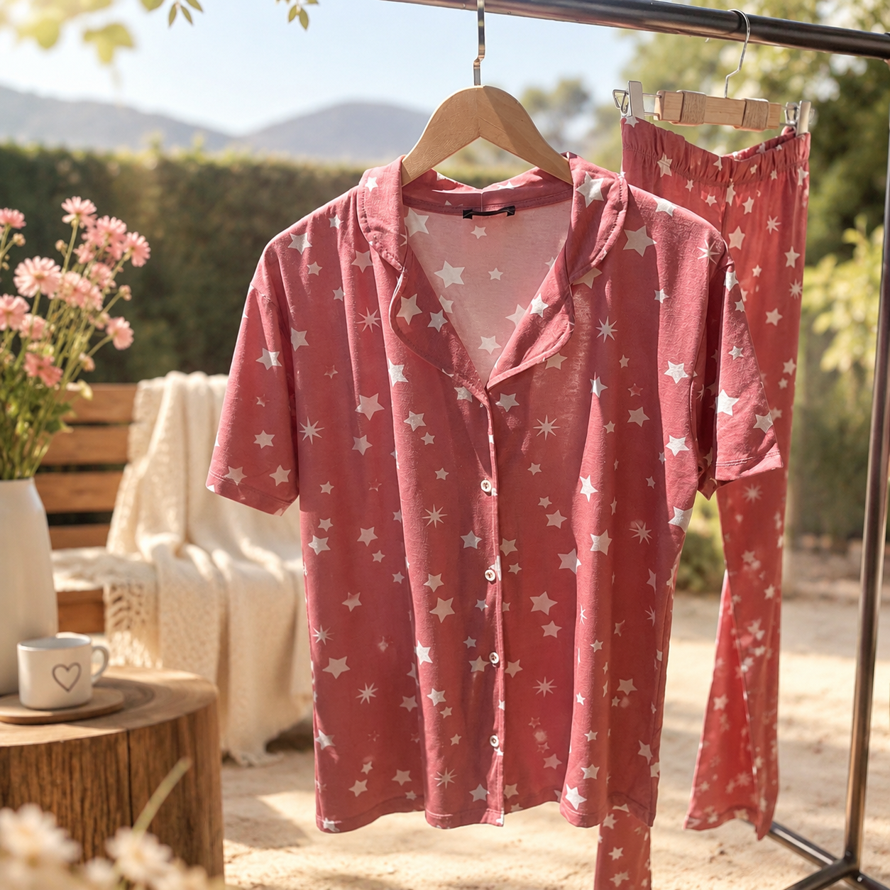 Starlight Rose Cotton Pajama