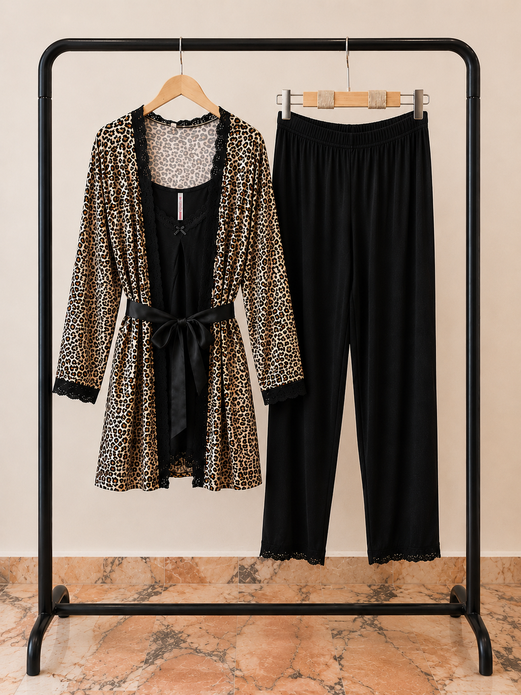 Leopard 3-Piece Pajama