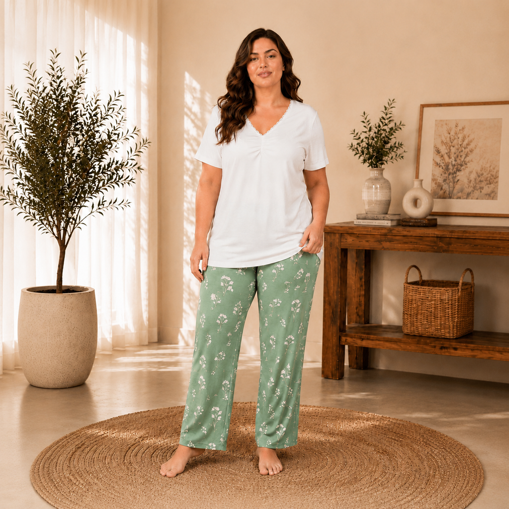 Sage Blossom Pajama Set